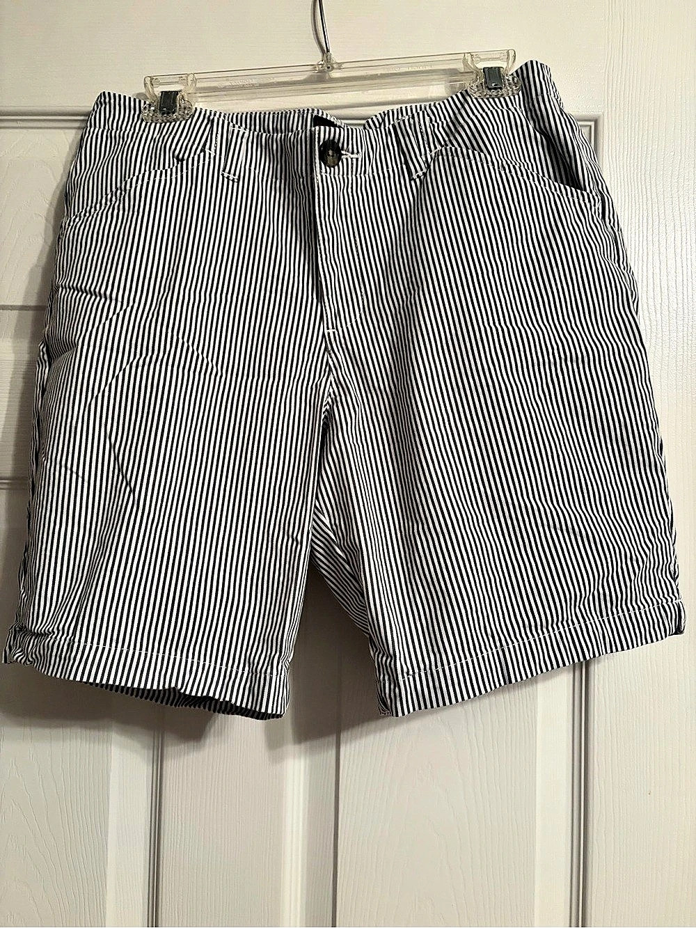 Lee Striped Cotton Shorts Size 12 Medium